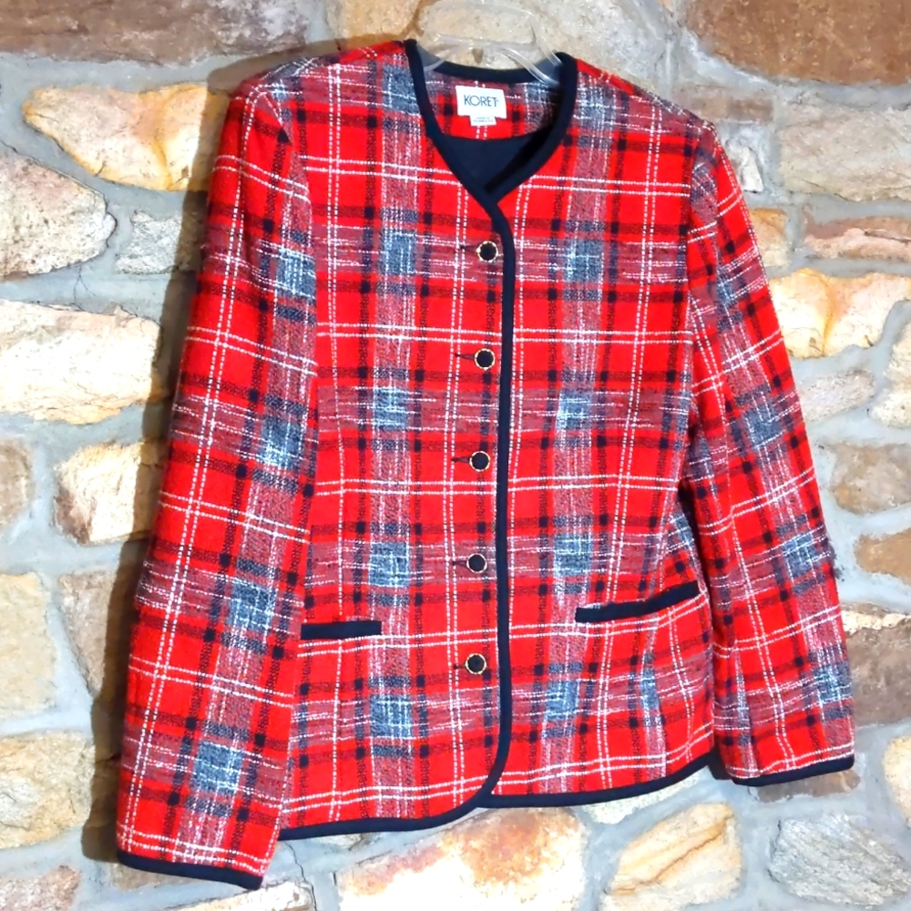 Vintage 1990s Koret Plaid Blazer